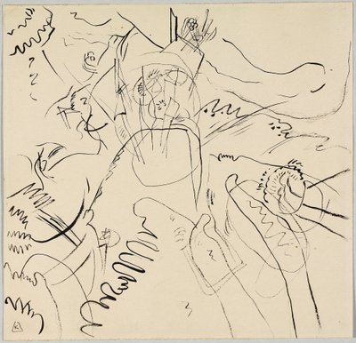 Piszkozat a "kis örömökhöz" alkotó: Wassily Kandinsky
