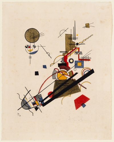 Vidám felemelkedés (a Staatliches Bauhaus mestermappájából, 2. lap) alkotó: Wassily Kandinsky