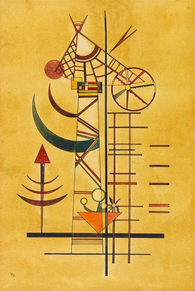 Hajlított hegyek, 1927. alkotó: Wassily Kandinsky