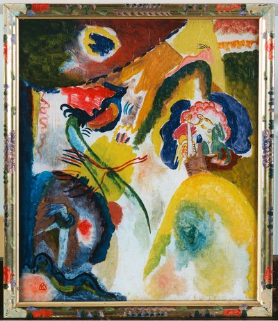 Üvegkép hattyúval alkotó: Wassily Kandinsky