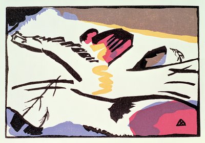 Ló, a „Der Blaue Reiter”-ből, 1911 alkotó: Wassily Kandinsky