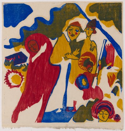 Klänge S. 85 (Bauer und Student) alkotó: Wassily Kandinsky