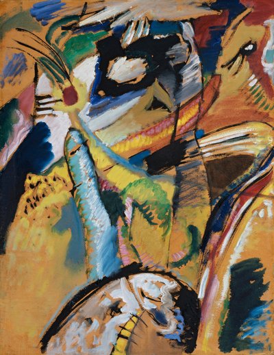 Kis tanulmány egy Campbell I (?) számára készült falfestményhez, 1914 nyara alkotó: Wassily Kandinsky