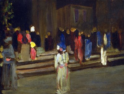 ""Le parc de saint Cloud, előétel" (Szentfelhő parkja, bejárat) Wassily Kandinsky (vagy Wassily Kandinski vagy Kandinskij) festménye alkotó: Wassily Kandinsky
