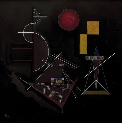 Nehézben könnyű (zwaarban könnyű). 1929 alkotó: Wassily Kandinsky