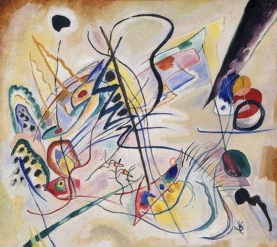 Zenés nyitány, Violet Wedge. 1919 alkotó: Wassily Kandinsky