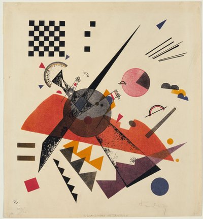 "" Narancs "" Litográfia napja Vaszilij Kandinszkij (O Vaszilij Kandinszkij alkotó: Wassily Kandinsky