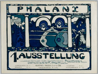 A Falanx első kiállításának plakátja alkotó: Wassily Kandinsky