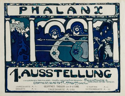 Plakát az 1. Falanx-kiállításhoz, 1901. alkotó: Wassily Kandinsky