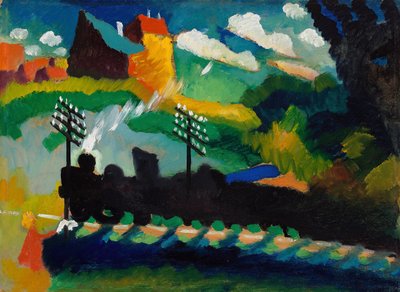 Vasút Murnau mellett, 1909. alkotó: Wassily Kandinsky