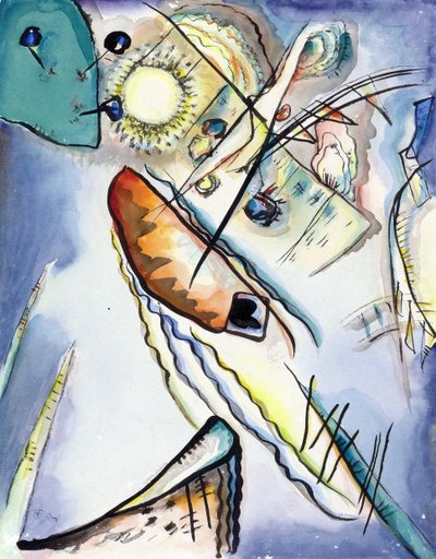 "" Sans Tittare "" Aquarelle Day Vaszilij Kandinszkij (avagy Vaszilij Kandinszkij au Kandinszkij) alkotó: Wassily Kandinsky