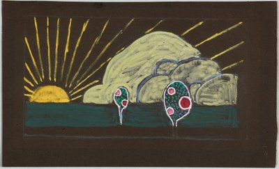 Hímzésterv nappal és kis almafával alkotó: Wassily Kandinsky