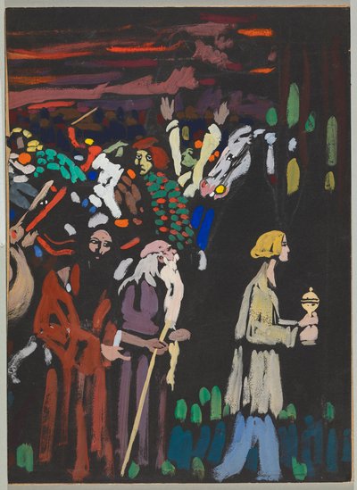 Tanulmány a „Pánik” című műhöz alkotó: Wassily Kandinsky