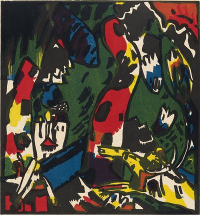 ""Egy íjász"" Vaszilij Kandinszkij (vagy Wassily Kandinski vagy Kandinskyj) festménye alkotó: Wassily Kandinsky
