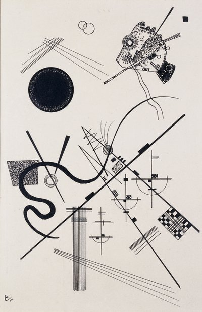 Cím nélkül (4. rajz); Untitled (Dessin 4) alkotó: Wassily Kandinsky