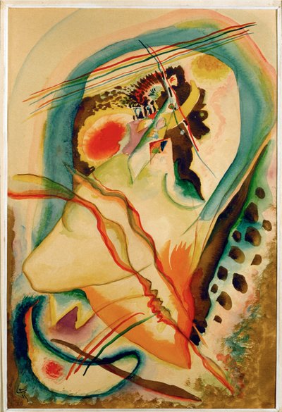 Cím nélküli kompozíció (akvarell, papír) alkotó: Wassily Kandinsky