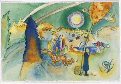 Akvarell Poul Bjerre számára alkotó: Wassily Kandinsky