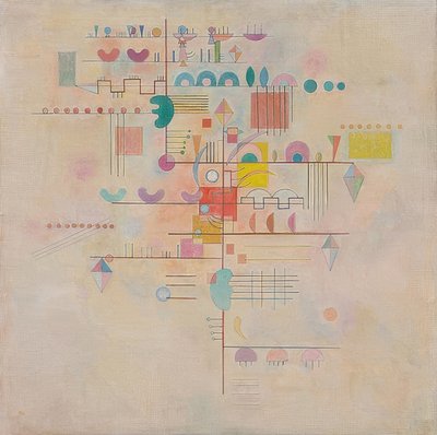 Zarter Aufstieg (Kecses mászás). 1934 alkotó: Wassily Kandinsky