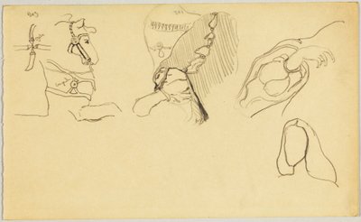 Kantárok és női jelmez részletei alkotó: Wassily Kandinsky