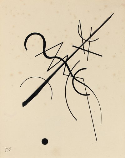 Rajz ponthoz és vonalhoz a felülethez alkotó: Wassily Kandinsky