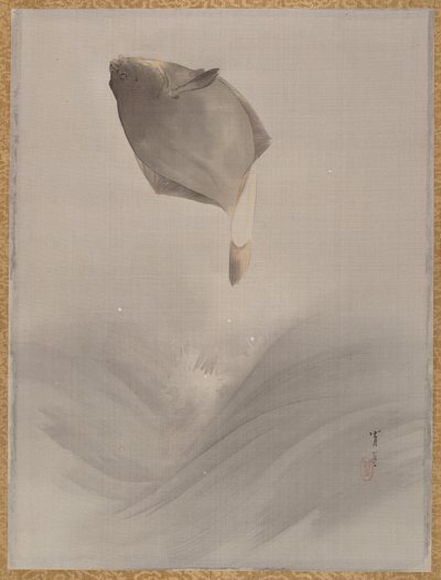 Ugró hal, kb. 1887. alkotó: Watanabe Seitei