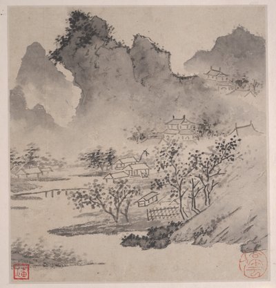 Nyolc dal a Xiao és Xiang folyókról. alkotó: Wen Zhengming