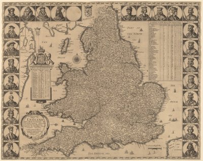 Anglia új és pontos térképe alkotó: Wenceslaus Hollar