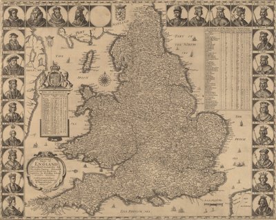 Anglia új és pontos térképe, 1644. alkotó: Wenceslaus Hollar