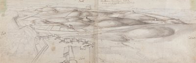 Kilátás a tangeri Peterborough-toronyból alkotó: Wenceslaus Hollar
