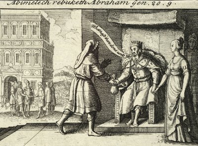 Abimélek megdorgálja Ábrahámot. 2. állapot alkotó: Wenceslaus Hollar
