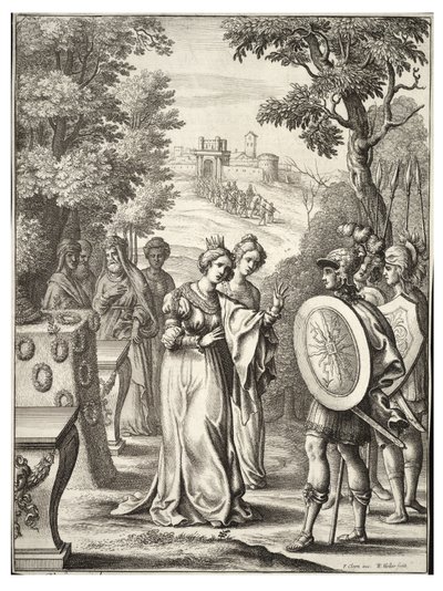 Aeneas találkozik Andromacheval alkotó: Wenceslaus Hollar