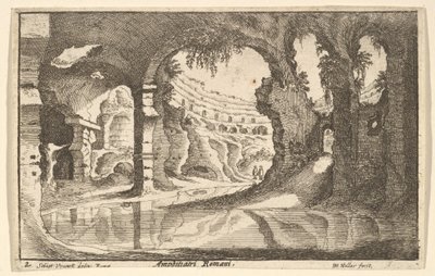 Római amfiteátrum, kb. 1650. alkotó: Wenceslaus Hollar