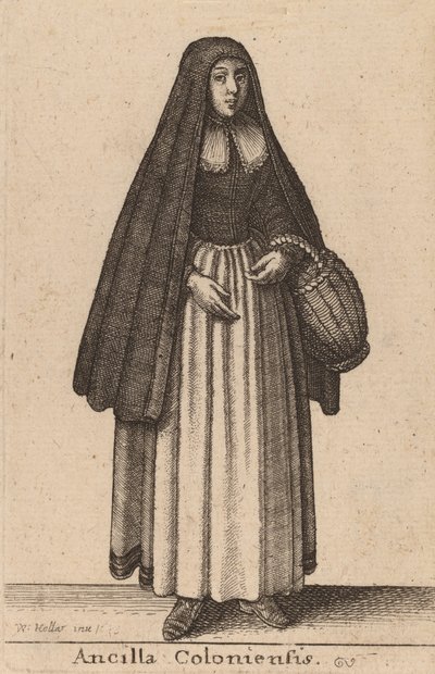 Colonia szobalánya, 1643 alkotó: Wenceslaus Hollar