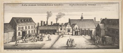 Arundel-ház északról, másolat, 17. század. alkotó: Wenceslaus Hollar