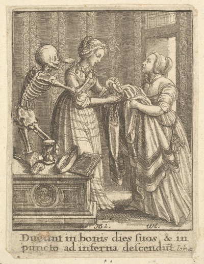 Menyasszony, a haláltáncból, 1651. alkotó: Wenceslaus Hollar