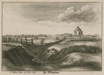 Islington mellett, a New River Head alkotó: Wenceslaus Hollar