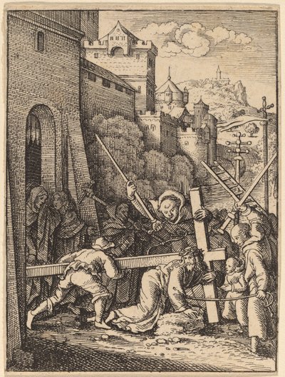 A kereszt hordozása alkotó: Wenceslaus Hollar