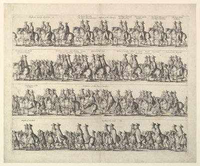 II. Károly koronázási körmenete Londonon keresztül, 1662. alkotó: Wenceslaus Hollar