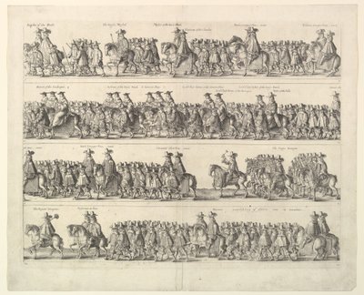 II. Károly koronázási körmenete Londonon keresztül, 1662. alkotó: Wenceslaus Hollar
