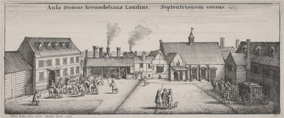 Az Arundel-ház udvara északról alkotó: Wenceslaus Hollar