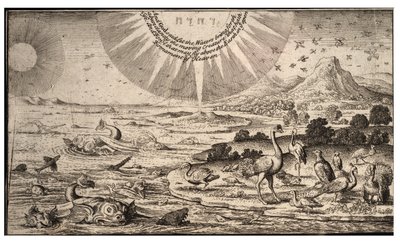 Madarak és halak teremtése. 1. állapot alkotó: Wenceslaus Hollar