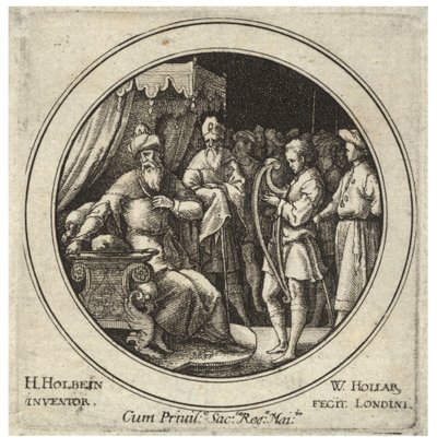 Dávid Saul előtt. 2. állapot alkotó: Wenceslaus Hollar