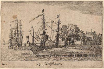Delfshaven alkotó: Wenceslaus Hollar