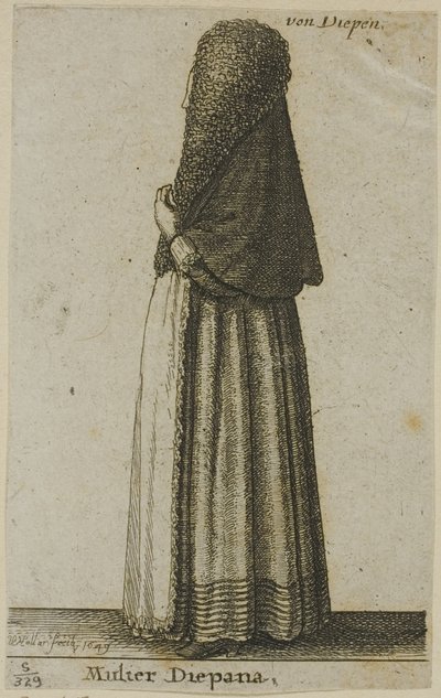 Dieppe nő alkotó: Wenceslaus Hollar