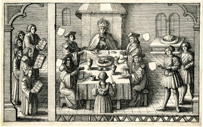 Vacsora I. Ferdinánd harisnyakötőbe iktatásakor alkotó: Wenceslaus Hollar