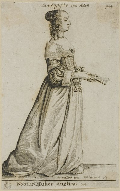 angol nemesasszony alkotó: Wenceslaus Hollar