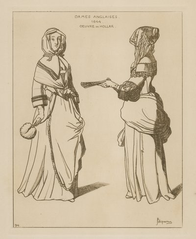 Angol nők, 1644 alkotó: Wenceslaus Hollar
