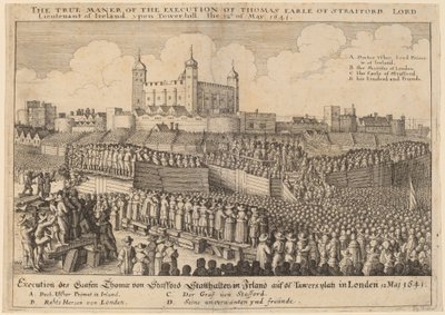 Thomas Wentworth kivégzése alkotó: Wenceslaus Hollar