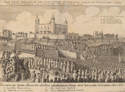 Thomas Wentworth kivégzése, 1641. alkotó: Wenceslaus Hollar