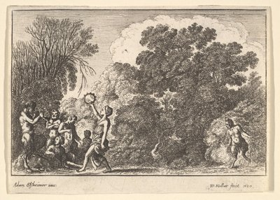 Öt szatír és két nimfa, 1650. alkotó: Wenceslaus Hollar